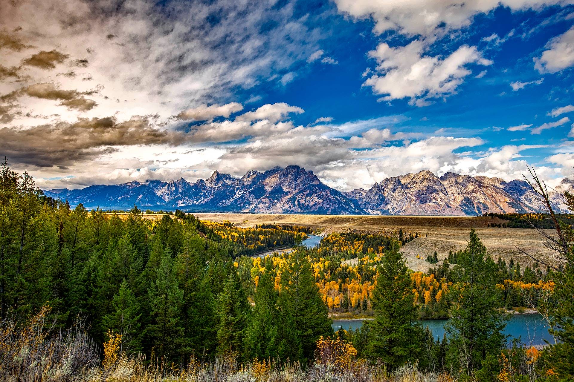 Vue sur grand teton NP  road trip