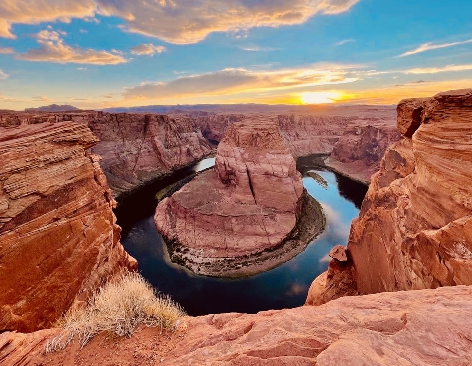 Couché de soleil sur le horse shoe bend